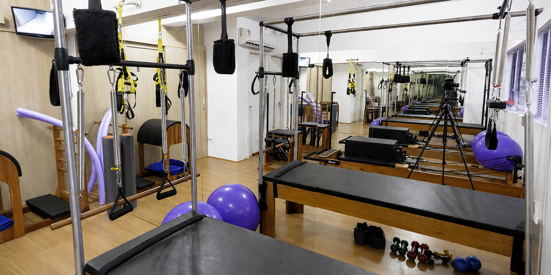 Ambiente acolhedor do Studio Ideal Pilates e Fisioterapia